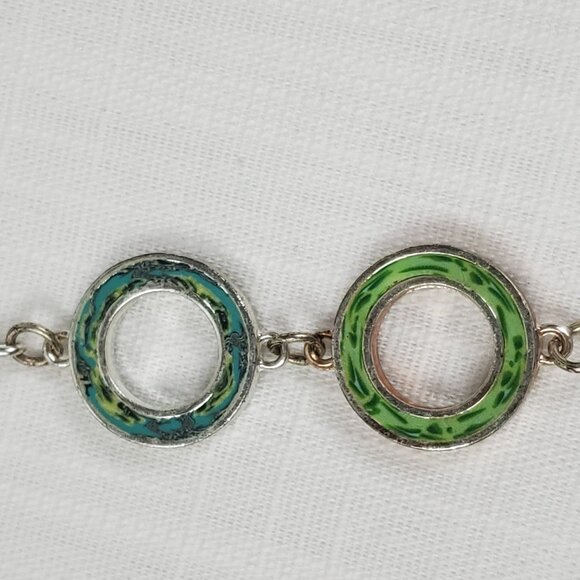 Beautiful Viva Beads Clay Handmade Large Chunky Bead Silver Tone Long Necklace - Picture 3 of 8